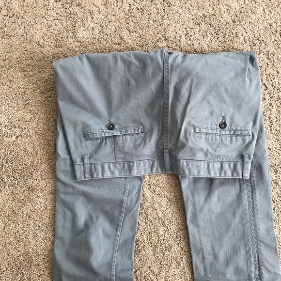 H&M Skinny Chino Style Pants Light Blue Color - Picture 2 of 3